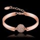 Woman crystal bracelet, plated steel, steel roses, crystal bracelet jewelry rose Steel Christmas party daily, rose plated steel,