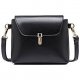 Solid color leather casual messenger bag women