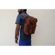 Brown leather backpack 15" laptop backpack