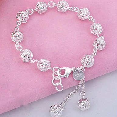 Women crystal sculpture tassel bracelet bead bracelet, sterling silver ball women fashion bracelet silver jewelry daily