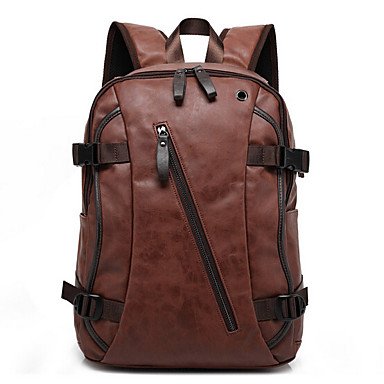 Neutral canvas backpack zipper black, coffee, Brown