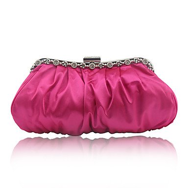 Ms. Crystal / Tassel Polyester / Synthetic Color Evening Bag Purple / Burgundy / Royal Blue