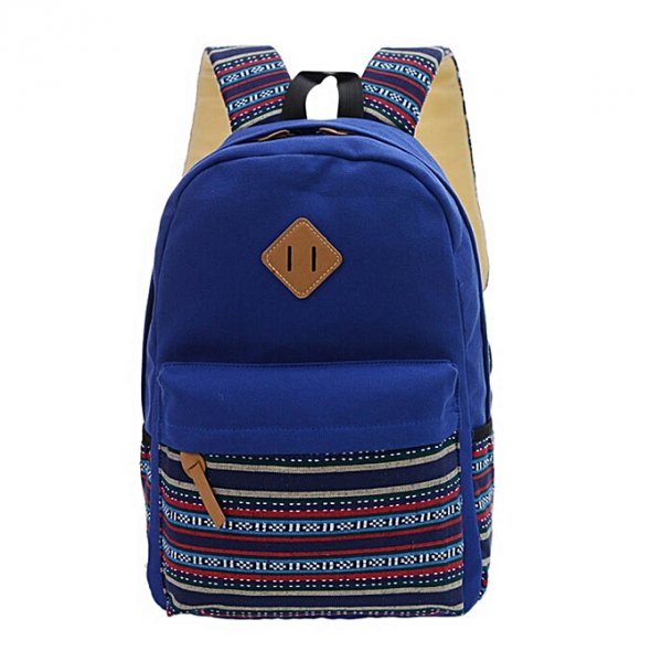 Featured Boys Girls Rucksack Shoulder Bookbags Satchel Travel Canvas Backpack