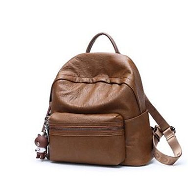 Women Bags  Backpack Zipper Brown