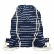 Sports bag backpack sports bag of cotton blue and white ribbon expert