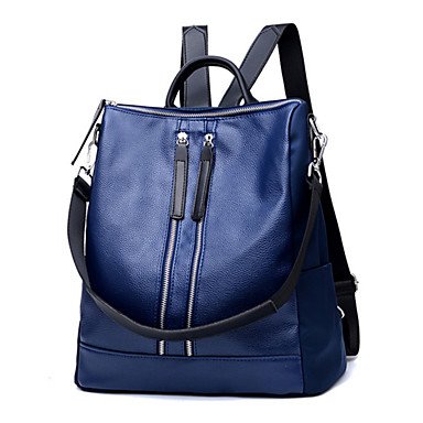 Women bag backpack rivet solid color blue, black, red