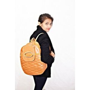 Female brown bag backpack