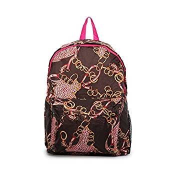 Contemporary Vinyl Backpack with Zippered Pouch & Padded Shoulder Straps