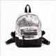 Women bag backpack zipper gold , pale pink , silver