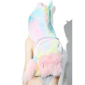 Unicorn Hoodie Backpack Girl 3D Schoolbag Travel Bag