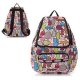 Pretty woman pattern backpack bag waterproof