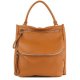 Brown black backpack laptop bag