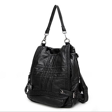 Women Bags  Backpack Zipper Black