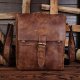 Neutral leather backpack bag Brown