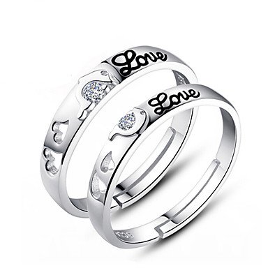 Couple rings, sterling silver women fashion accessories for the engagement party dance wedding party is adjustable