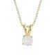 Elegant Necklace Charming Jewelry Woman Link Chain Opal Pendant