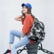 Women fashion school girl backpacking backpack