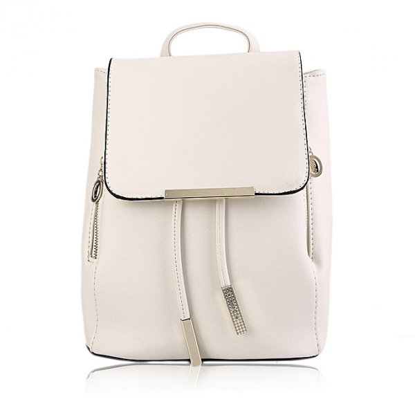 Women fashion handbag tote travel white drawstring bags