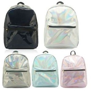 Women Girls holographic shoulder bag backpack school running