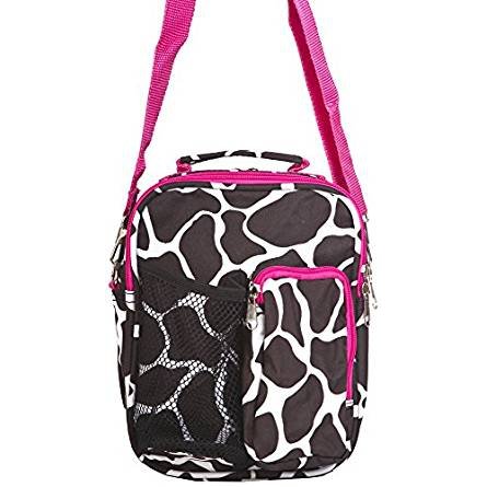 Giraffe print backpack cross-body photography