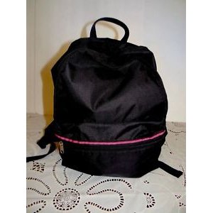 Big black lightweight nylon backpack