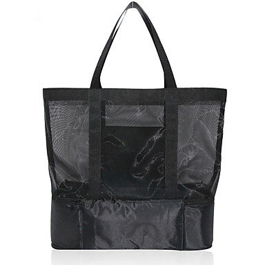 Women handbags black nylon zipper bag