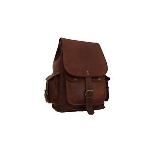 Female adolescents retro leather backpack girl backpack