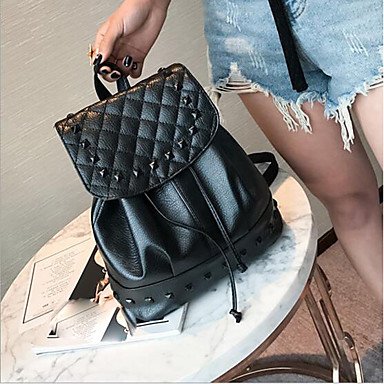 Women bag backpack zipper black, light gray