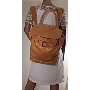 Brown top handle backpack