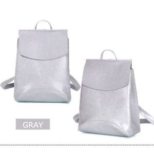 Neutral gray handbag fashion student backpack