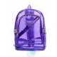 Transparent backpack transparent plastic bag shoulder bag purple