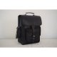 Black leather backpack 17" laptop bag backpack