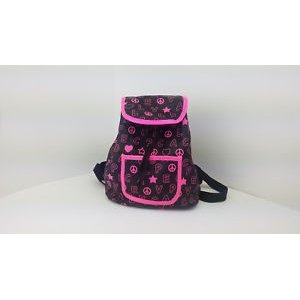 Juvenile pink and black mini-school backpack