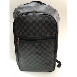 Backpack black plaid backpack