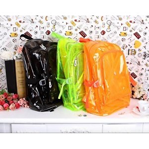 Neutral transparent bags transparent plastic bags school backpack