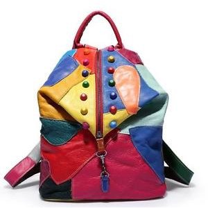 Backpack female backpack retro handbag