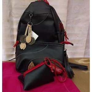 Black cosmetic bag backpack