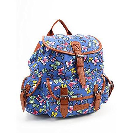 Ladies Canvas Butterfly Backpack / Rucksack for Women & Girls