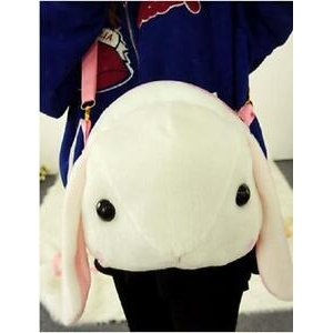 Soft plush doll rabbit shoulder bag schoolbag