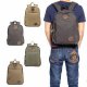 Men leather handbag retro canvas backpack College