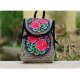 Red roses embroidered bags mini backpack women travel bag backpack