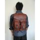 Vintage leather messenger bag backpack computer bag backpack