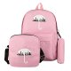 Fashion Woemn Student Pattern Canvas School Backpacks+Crossbody Bag+Pen Bag