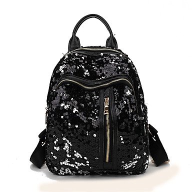 Women bag backpack sequins , zip blue , green , black