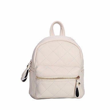 Women bag backpack zipper white , black