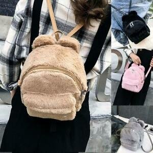 Women fashion cute little plush backpack schoolbag