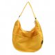 Women's polyester handbag pure black / white / yellow