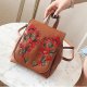 Woman retro flower embroidery handbag shopping bag