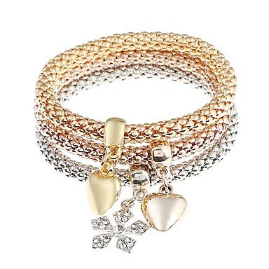 Women bracelet, imitation diamond heart, snowflake classic, fashion bracelet jewelry daily