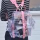 Transparent plastic waterproof backpack school shoulder bags